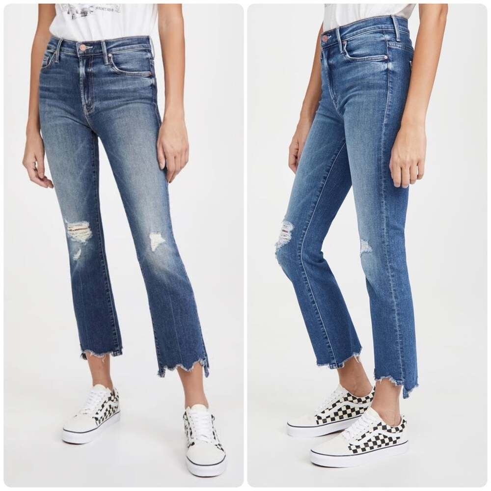 Mother Denim The Insider Crop Step Chew in Dancing On Coals